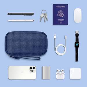 Étui de transport compact pour accessoires électroniques, organiseur de câbles de voyage, idéal pour les câbles de charge et les adaptateurs. - Product Image 5