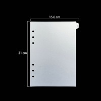 Séparateurs de pages en plastique A5 à feuilles mobiles, en PP dépoli, 6 trous, avec index 12 mois pour documents décoratifs