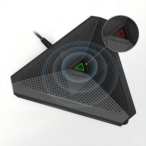Tri Angle Shape Omnidirectional AI <strong>Automatic</strong> Meeting Note Recording Mute Key Minute Microphone USB Wired Conference Microfone - Product Image 2