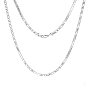 Collar de Plata de Ley 925 de Alta Calidad al por Mayor, Estilo Punk Simple, Cadena de 4.3mm, para Hombre y Mujer - Product Image 1