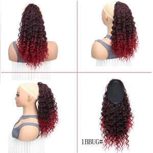 Stock prêt perruque femme petite queue de cheval bouclée haute fibre haute température moelleuse de style vague profonde pour le commerce extérieur transfrontalier - Product Image 5