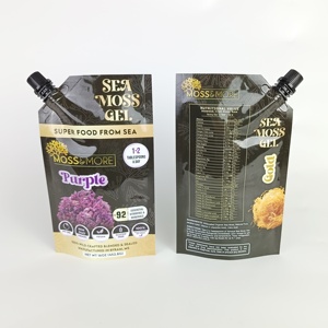 BPA ฟรีถุงใส่น้ำแบบพับได้พร้อมพวยออกแบบได้เองถุงบรรจุเจลมอสทะเล - Product Image 4