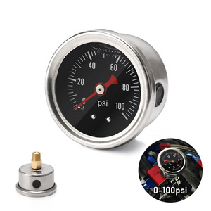 Manomètre analogique 0-100Psi en acier inoxydable pour carburant et huile, usage automobile - Product Image 1