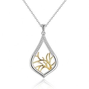 Kolibrie Lotus En Levensboom Hanger Sterling Zilveren Ketting - Product Image 1