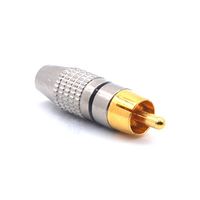 Conector RCA Macho de Alta Fidelidad, Adaptador de Audio y Video de Metal, Conectores RCA sin Soldadura, Conector RCA Lotus 270rca sin Soldadura para Reproductor VCD