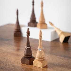 Ff2410 đồ trang sức hiển thị đứng Vòng hiển thị giá đồ trang sức tổ chức chủ Cone cổ điển bằng gỗ Vòng chủ - Product Image 1