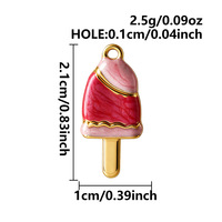 Breloques 3D en émail Manna Sweet Girl Like Dessert Snack Charm, crème glacée, bonbons, pour la création de bijoux fantaisie