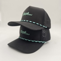 Gorras de Béisbol Deportivas Personalizadas de 5 Paneles, Unisex, Poliéster/Algodón, Bordado a Mano, Diseño de Puntos Dobby Ajustable, Parche de PVC Impermeable