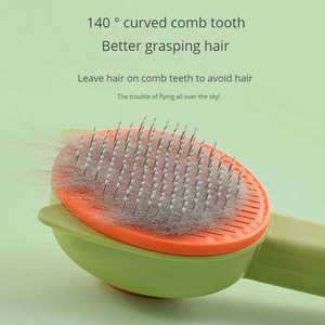 Cepillo de pelo para perros y gatos autolimpiante, limpiador de peine para masajear el cuidado de la pelusa, elimina la capa interna de piel suelta - Product Image 4
