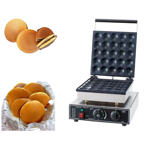 Machine à mini-crêpes professionnelle, ensemble de 25 gaufres belges épaisses, chauffage électrique 850W, plaques chauffantes doubles, minuterie manuelle - Product Image 1