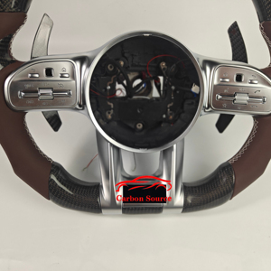 <span class=keywords><strong>Volante</strong></span> deportivo de cuero de fibra de carbono con LED para <span class=keywords><strong>Mercedes</strong></span> Benz A45 <span class=keywords><strong>AMG</strong></span> Clase G W205 C63 <span class=keywords><strong>AMG</strong></span> CLS Car - Product Image 3