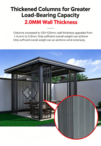 <span class=keywords><strong>Pergola</strong></span> bioclimatique en aluminium imperméable de haute qualité, style pavillon chinois avec <span class=keywords><strong>plaque</strong></span> décorative pour jardin de montagne - Product Image 4