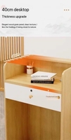 Comptoir de réception moderne en bois massif avec armoire de rangement pour bars, caissiers, conférences, consultations, bureaux d'accueil BNK BNK01