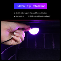 KEBOSIED Lumières LED d'ambiance pour l'intérieur de la voiture, capteur de lumière, éclairage sous les pieds, éclairage décoratif USB pour véhicule