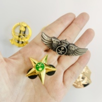 Pin logam Logo kustom kualitas tinggi Pin lencana Patch bros logam Pin bahu lencana untuk seragam Blazer