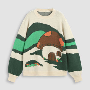 Suéteres Personalizados con Logotipo OEM y ODM para Hombre, Suéter de Punto con Letras Jacquard, Ropa de Punto de Manga Larga para Hombre - Product Image 1