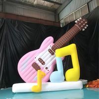 Ballon publicitaire géant en forme de guitare, en PVC, imprimé UV, étanche, avec ventilateur intégré, pour festival de musique et promotion de marque