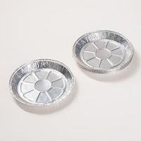 Barquette jetable en aluminium argenté de 9 pouces pour tarte peu profonde, avec couvercle en plastique de qualité alimentaire, pour cupcakes, pâtisseries et plats à emporter