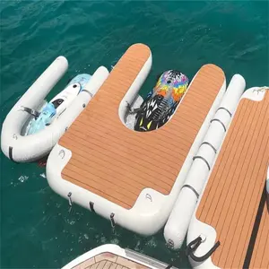 La fabbrica di CQ personalizza la piattaforma gonfiabile galleggiante dell'yacht della stuoia del bacino del jet ski della barra gonfiabile