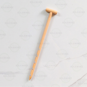 32.3cm outil d'ameublissement de sol en bambou conception d'insertion de fourche pour les plantes en pot parterres de fleurs outil de culture de jardinage - Product Image 5