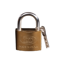 Cadenas décoratif mini en métal plaqué or avec clé pour armoire, boîte, bagages, emballage cadeau, cylindre de verrouillage