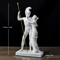 Statue en résine artisanale et peinte à la main, représentant une déesse guerrière nordique grecque, art populaire, décoration d'intérieur, Vénus Mars
