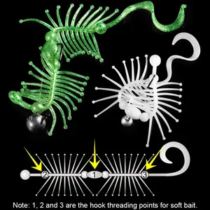 Señuelo Flotante Spinpoler TPR, Resistente y Suave, con Aroma a Camarón, para Pesca en Agua Dulce y Salada, para Peces de Río y Lubina - Product Image 2