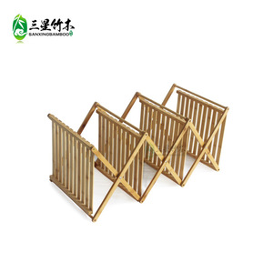 Bamboo four-tier floor-standing <b>storage</b> <b>rack</b>, no installation required, suitable for home use, <b>shoe</b> <b>rack</b>, and foldable <b>storage</b>. - Product Image 3