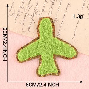 Wholesale Factory Price 6CM Iron on Cute Glitter Edge Plane Chenille Patches for Clothes <b>Bag</b> <b>Hat</b> - Product Image 5