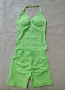 2-teiliges Impact-Sportset für Damen: Rückenfreies Tanktop, Yoga-Oberteil, Hochgeschnittene Nahtlose Shorts mit Raffung, Sport-Gym-Set, Sportbekleidung, Workout-Set - Product Image 5