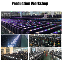 Projecteur à tête mobile 200W à 4 têtes, 16x10W RGBW 4-en-1, faisceau laser, stroboscope, turbine à vent rotative, DMX512, activé par le son, balayage 540/320