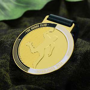 Médailles personnalisées en alliage de zinc moulé sous pression 3D, avec logo sur mesure, pour club de dodgeball, avec cordon. - Product Image 4