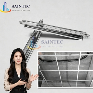 Sistema de Rejilla para Techo Suspendido de Acero Galvanizado Estándar de <span class=keywords><strong>15</strong></span>/16 Pulgadas, Rejilla de Techo de Hierro para Hospital - Product Image 1