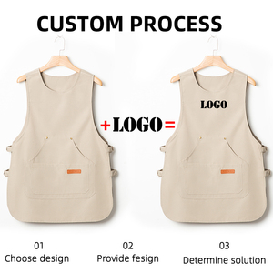 Mới được đưa ra vest Tạp dề biểu tượng tùy chỉnh chất lượng cao thêu in nhà hàng bảo hộ lao động tạp dề - Product Image 3