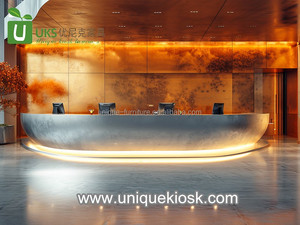 Phát Minh Mới 2 Người Tiếp Nhận Truy Cập/Hiện Đại Cửa Hàng Cắt Tóc Bàn Tiếp Tân Đã Sẵn Sàng Cho Tàu Phía Trước Truy Cập Chào Mừng Bạn Bảng Cho bán - Product Image 2