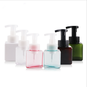 Vente flash : flacon pompe à savon en plastique carré vide et rechargeable de 250 ml, 450 ml, 650 ml, imprimé à l'écran, contenant cosmétique, 100 pièces - Product Image 1