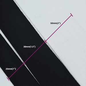 Yüksek kaliteli ince pürüzsüz parlak şerit bant 2 "yatak için siyah beyaz Polyester dokuma - Product Image 3