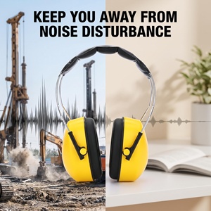 Couvre-oreilles de sécurité insonorisés avec <span class=keywords><strong>bandeau</strong></span>, mousse acoustique interne, protège-oreilles de sécurité <span class=keywords><strong>pour</strong></span> l'atelier, <span class=keywords><strong>pour</strong></span> <span class=keywords><strong>dormir</strong></span> - Product Image 1