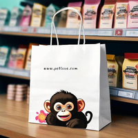 Sacs cadeaux de luxe en papier kraft Labubu de bonne qualité avec poignées en corde torsadée, taille et couleur personnalisables, matériaux recyclés pour bougies