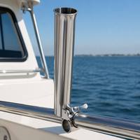 Support de canne à pêche en acier inoxydable 316 pour bateau, résistant à l'eau salée, fixation sur rail/tuyau pour yacht et équipement marin - Vente en gros