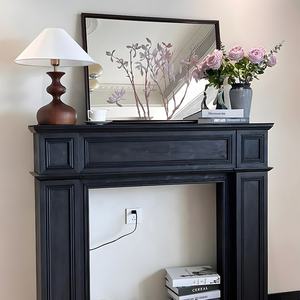 Vente de gros Meubles anciens Manteau de cheminée en bois décoratif classique de style français Manteau de cheminée en bois blanc <span class=keywords><strong>antique</strong></span> - Product Image 3