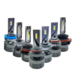 หลอดไฟหน้ารถยนต์ ADT 9-32V สี Gun Color รุ่น S10 Seoul-CSP 3570SMD 50W 8000LM 6500K สีขาว กำลังสูง H7 9005 9006 H11 H4 - Product Image 1