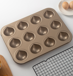 Bơ bánh gạo & <span class=keywords><strong>Madeleine</strong></span> Khuôn nướng khay thép carbon không dính dễ dàng làm sạch 6/9/12 kích cỡ - Product Image 3