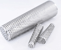 Tube filtrant en acier inoxydable 304 perforé à trous ronds, simple ou double couche