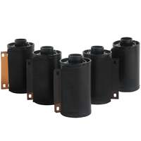 5 pièces ETone Cassettes de film vides rechargeables noires pour Kodak Fuji Agfa 135 35mm 36EXP, pour film négatif vintage à bobinage manuel