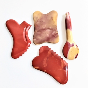 Gua sha-tabla para el cuidado de la belleza corporal, mookaite, <span class=keywords><strong>jaspe</strong></span>, piedras de masaje, guastone con pinchos - Product Image 6
