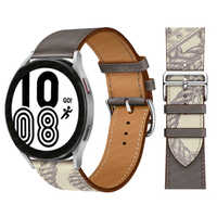 Bracelet de montre en cuir respirant de luxe pour Watch 4/5/6 20 mm 22 mm, bracelet de montre intelligente