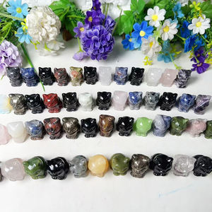 بيع بالجملة أحجار كريمة صغيرة للشفاء كريستال نحت أحجار يدوية طبيعية منحوتة من الكوارتز قطة كريستالية للهدايا - Product Image 1