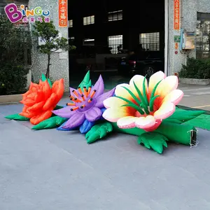 Decorazione artificiale gonfiabile della pianta della catena gonfiabile del fiore di pubblicità di nuova progettazione da vendere la fabbrica