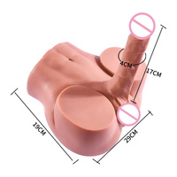 Muñeca Sexual de Medio Cuerpo Realista para Masturbación Femenina, Juguetes Sexuales, Torso de Muñeco Masculino con Dildo y Trasero